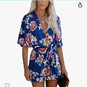 New Floral Romper with belt
